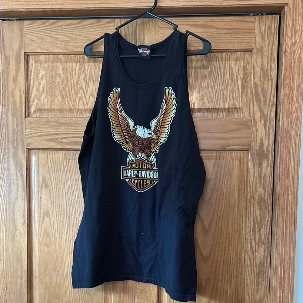 Harley-Davidson Black Tank Top with Eagle Graphic men’s XL